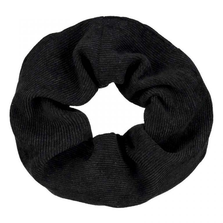 Black Corduroy Scrunchie Tessel