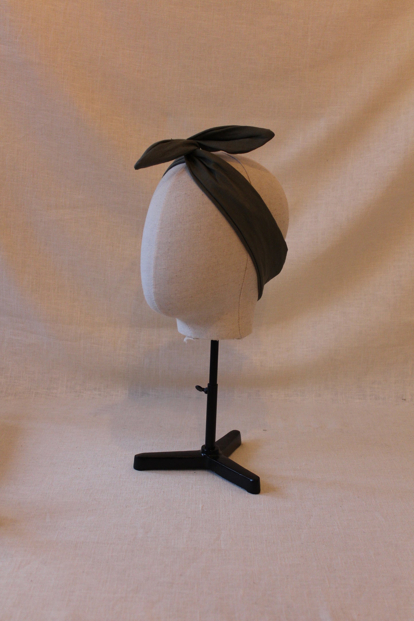 Sample mini bandeau green linen odile (girls)