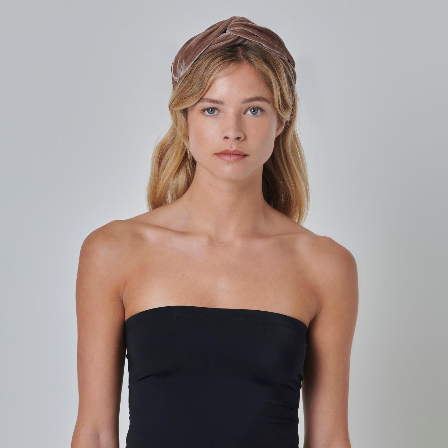 Brown Velvet Headband - Bandeau Emilie