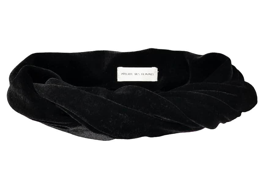 Black Velvet Headband - Bandeau Tamar