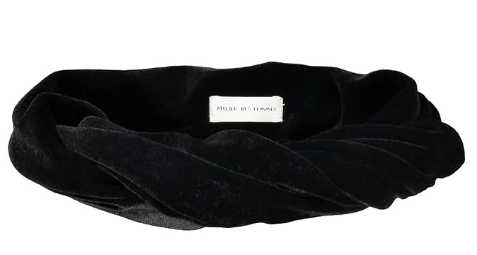 Black velvet Headband - Mini Bandeau Tamar