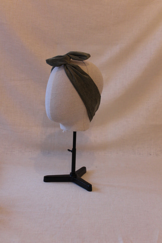Sample mini bandeau green corduroy Penny (girls)