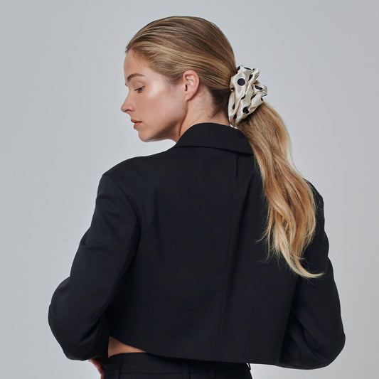 Silk dotted Scrunchie Felicienne