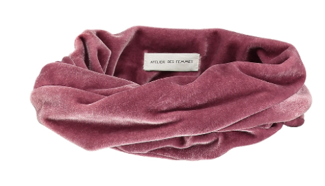 Pink Velvet Headband - Mini Bandeau Flore – Atelier des Femmes display picture 2